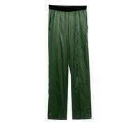 Tom Ford - Pantalon de Pyjama en Satin de Soie Stretch - Femme - Pantalons - Vert - Taille: 40 FR
