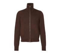 Tom Ford - Suede Front Merino Full Zip - Homme - Vestes - Brun - Taille: L
