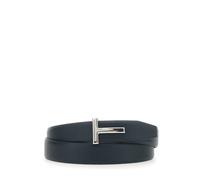 Tom Ford - Reversible Leather Belt - Homme - Accessoires - Noir - Taille: 100 CM