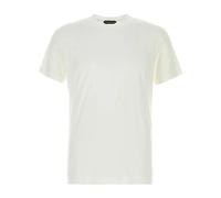 Tom Ford - T-shirt Col Rond Lyocell Coton - Homme - Tops - Blanc - Taille: L