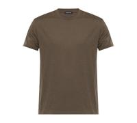 Tom Ford - T-shirt en coton lyocell à col rond - Homme - Tops - Brun - Taille: XL