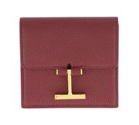 Tom Ford - Tara Grain Leather Card Holder - Femme - Accessoires - Rouge - Taille: ONE Size