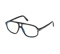 Tom Ford, unisex, Accessoires, Noir, Taille: 57 MM Blue Block Navigator Opticals