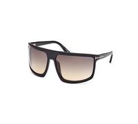 TOM FORD Unisex FT1066 CLINT-02 01B Lunettes de soleil Injecté Noir Gris Masque Normale Ombré