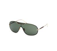 TOM FORD Unisex FT1309 TYLER-02 30N Lunettes de soleil Métal Or Vert Masque Normale