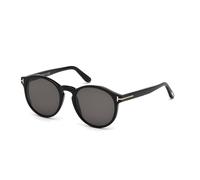 TOM FORD Unisex TOM FORD FT0591 IAN-02 01A Lunettes de soleil Acétate Noir Gris Ronde Normale