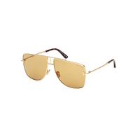 TOM FORD Unisex TOM FORD FT1307 ELIOTT-02 30E Lunettes de soleil Métal Or Marron Carré Normale