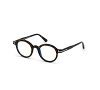 TOM FORD Unisex TOM FORD FT5664-B 052 Montures optiques Acétate Havane Ronde Normale