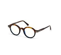 TOM FORD Unisex TOM FORD FT5664-B 056 Montures optiques Acétate Havane Ronde Normale