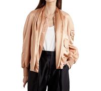 TOM FORD Veste Bomber En Satin De Soie Drapée Avec Écharpe Détachable IT44 M