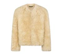 Tom Ford - Veste en Shearling Sans Col - Femme - Vestes - Blanc - Taille: 38 FR