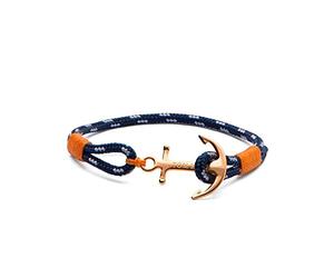 TOM HOPE T0120 - Bracelet pour Femme, Couleur Argenté Et Bleu