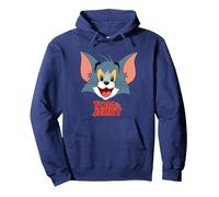 Tom & Jerry Movie Tom Head Sweat à Capuche, Unisexe pour Adultes, Bleu Marine, XXL