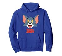 Tom & Jerry Movie Tom Head Sweat à Capuche, Unisexe pour Adultes, Bleu Royal, L