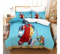Tom&jerry Parure De Lit Pi¿¿Ces Pour Cartoon Impression D Housse De Couette En Microfibre Avec Taies Double£¿Xcm£©