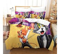 Tom&jerry Pcs Housse De Couette Cartoon Ensemble De Housse De Couette Imprim¿¿ D Taie D'oreiller Parure De Lit Linge De Lit Double£¿Xcm£©