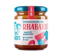 Tom & Krissi's Pâte à tartiner à base de rhubarbe - 250 g - Pâte à tartiner à faible teneur en fruits - Végétalien