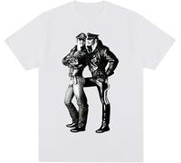 Tom of Finland Boyfriend T-Shirt Gay Cops Cotton Men T Shirt Tee Tshirt White
