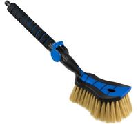 ToM PaR Brosse de Lavage I Brosse à Eau I avec raccord d'eau I Ouverture Rapide du Robinet d'eau I Poils Doux, Fins et délicats I Poignée Confortable I Voiture | Jardin | Longueur: 54 cm I Bleu