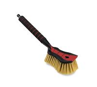 ToM PaR Brosse de Lavage I Brosse à Eau I avec raccord d'eau I Ouverture Rapide du Robinet d'eau | Poils Doux, Fins et délicats I Poignée Confortable I Voiture | Jardin | Longueur: 44 cm I Rouge
