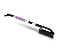 ToM PaR Brosse et grattoir | 2en1 | Canne télescopique | Poignée Ergonomique et Souple | Brosse à Neige et Gratte-Glace | Brosse de Nettoyage | Longueur : 82-110cm | Rose