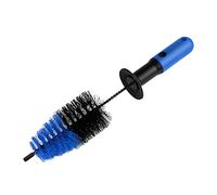 ToM PaR Cone-Shaped Rim Brush, Car Tyre Brush, Steel and Alloy Wheels, Ergonomic Handle, Rubber Collar on Handle to Protect The Hands, removes Dirt from Rims, Blue, Length: 36 cm