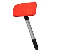 ToM PaR Nettoyant pour vitres de Voiture en Microfibre | avec Un Manche télescopique | Élimine la poussière la Vapeur d'eau I Tête pivotante à 3 Couches et à 180 degrés I Longueur : 38-52 cm I Rouge