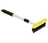 ToM PaR Raclette avec éponge | Essuie-Glace | Nettoyeur de vitres avec Bord en Caoutchouc pour enlever Les Insectes | Vitres de Voiture | Manche télescopique | Longueur: 54-84 cm | Jaune