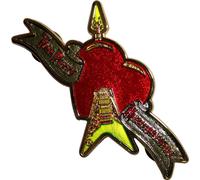 Tom Petty & The Heartbreakers - Badge "Flying Heart", épingle en métal RO14369 (taille unique) (Rouge/Jaune)
