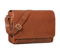 'Tom' Sac Messenger Vintage en Cuir | Sac à Bandoulière Hommes Femmes | Sacoche Laptop 15 Pouces pour Bureau, Université, Travail | Sac en Cuir Véritable, Couleur:maraska - Marron