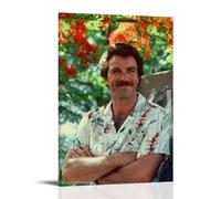 Tom Selleck Poster sur toile imperméable HD résistant aux UV Convient pour les salons et les couloirs et fait un excellent cadeau Style cadre 50 x 75 cm