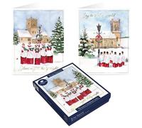 Tom Smith Lot de 15 cartes de Noël de luxe avec enveloppes et sceaux - Motifs d'église saisonnière et de chorale - Lot de cartes de Noël recyclées et écologiques