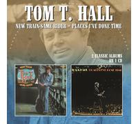 TOM T. HALL - NEW TRAIN-SAME RIDER/PLACES I'VE DONE TIME (2 ALBUMS) CD NEUF