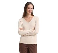 Tom Tailor Pull Basic Col V Beige Femme Taille L