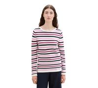 TOM TAILOR 1016350 Pull-Over Femme, 37066 - Motif À Rayures en Tricot de Baie, S