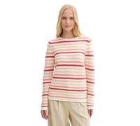 TOM TAILOR 1016350 Pull-Over Femme, 37148 - Peachy Knit Stripe Design, S