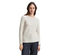 TOM TAILOR 1016350 Pull Tricoté en Coton Bio Femme ,24192 - Dusty Alabaster Melange ,L