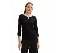 TOM TAILOR 1024036 T-Shirt, 14482-deep Black, XS Femmes