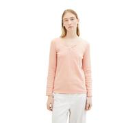 TOM TAILOR 1024036 T-Shirt, 35225-apricot offwhite Stripe CK, L Femme