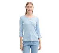 TOM TAILOR 1024036 T-Shirt, 36483-Light Fjord Blue White Stripe, L Femmes