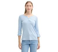 TOM TAILOR 1024036 T-Shirt, 36483-Light Fjord Blue White Stripe, L Femmes
