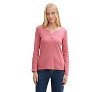 TOM TAILOR 1024036 T-Shirt, 37445-Blanc cassé et Rouge-Petites Rayures, XL Femmes