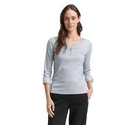 TOM TAILOR T-shirt bleu foncé / blanc cassé, Taille M