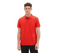 TOM TAILOR 1031006 Polo piqué Basique Homme, 13189 - Rouge Basique, S