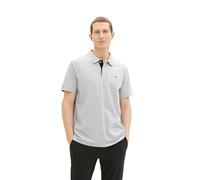 Tom Tailor 1031006 Polo piqué Basique Homme, Mélange Gris Chiné 12035., S