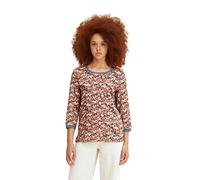 TOM TAILOR 1032698 T-shirt à Manches 3/4 avec Motif Femme ,30197 - Beige Small Floral Design ,3XL