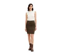 TOM TAILOR 1034213 Jupe en Velours Femme ,18123 - Tarmac Khaki ,36