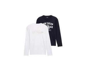 Tom Tailor 1034857 Lot de 2 t-Shirts à Manches Longues Homme (Lot de 2)