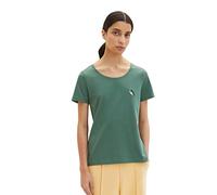 TOM TAILOR 1035471 T-shirt Femme ,18601 - Pineneedle Green ,XXS