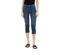 TOM TAILOR 1035745 Jean Capri Femme ,10282 - Dark Stone Wash Denim ,26